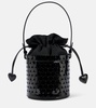 Amorouse leather-trimmed bucket bag