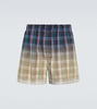 Checked cotton shorts