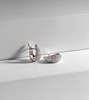 Claw 18kt white gold earrings with diamonds