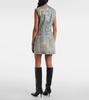 Coated denim twill minidress