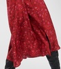 Goccia logo silk satin midi dress