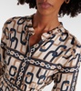 Falesia printed twill midi dress