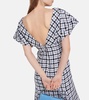 Houndstooth tweed midi dress