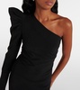 One-shoulder ruffled midi dress