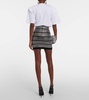Crystal-embellished jersey miniskirt