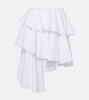 Spiral ruffled miniskirt