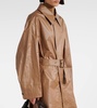 Belted cotton raincoat