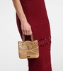 Kahlo Mini logo raffia tote bag