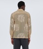 Moth Veil embroidered cotton mesh shirt