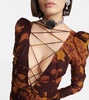 Floral silk georgette minidress