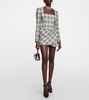Plaid cropped wool jacket