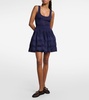 Ribbed-knit minidress