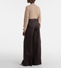 High-rise wool wide-leg pants