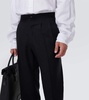 Four stitches wool straight pants