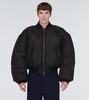 Padded nylon bomber jacket