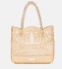 Kahlo Mini logo raffia tote bag
