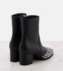 60 embellished leather ankle boots