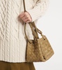 Parachute Small suede shoulder bag
