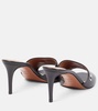 Oeillets embellished leather sandals