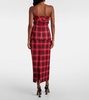 Tartan wool midi dress
