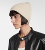 Face ribbed-knit wool beanie