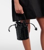 Amorouse leather-trimmed bucket bag