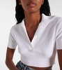 Cropped polo shirt