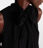 Mela bow-detail silk top