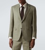 Double-breasted linen suit