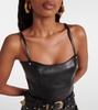 Leather crop top