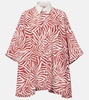 Printed cotton and silk shirt