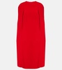 Caped midi dress