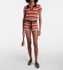 Summer cotton crochet shorts
