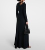 Crystal-embellished cutout gown