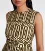 Andreis printed cotton poplin midi dress