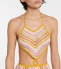 Ring halterneck crochet dress
