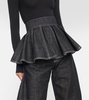 Peplum denim skirt belt