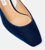 Very Bow Tie 35 velvet slingback pumps