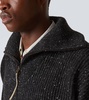 Linen and wool half-zip sweater
