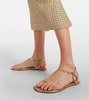 Almost Bare metallic leather thong sandals