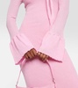 Ruffled wool midi dress