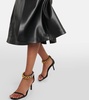 Faux leather slip dress
