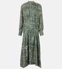 Felicia studded silk maxi dress
