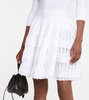 Crinoline pleated miniskirt