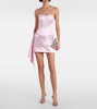 Cotton and silk satin corset