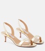 So Nude 50 mirrored leather sandals
