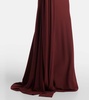 Draped crêpe jersey gown