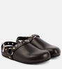 Elyse studded faux leather clogs
