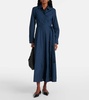 Patty pleated cotton midi dress
