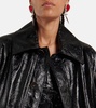Oversized leather jacket